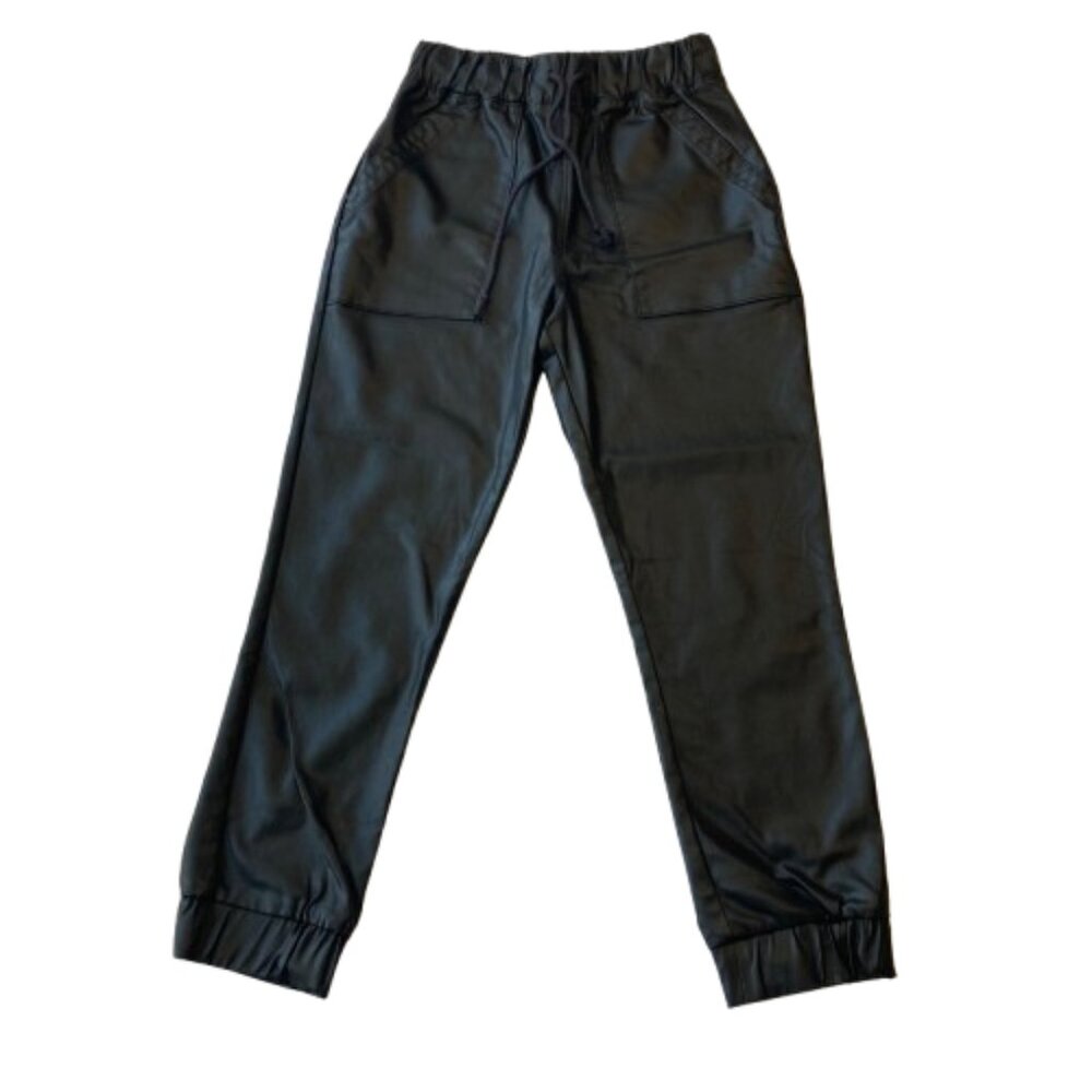 Cloth & Stone Coated Denim Joggers Drawstring Women's XS Black